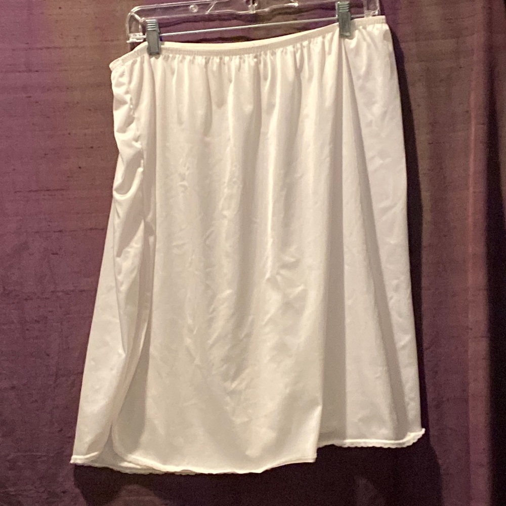Vanity Fair White 24” Slip with Slit